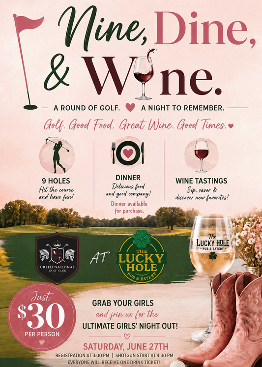 Nine, Dine, Wine Event