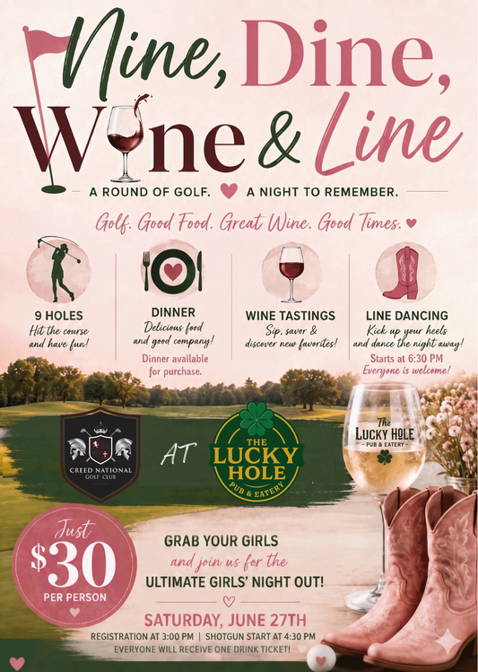 Nine, Dine, Wine, Line Event